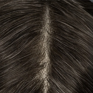 Protesi Capillare da Uomo in Capelli Europei con Spedizione Veloce 0.06mm 0.08mm Toupet in Poliuretano a Pelle Sottile con Capelli Iniettati V-looped - Product Image 4