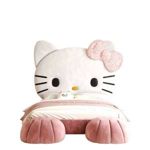 เตียงเด็ก JINS เตียงเจ้าหญิงสำหรับเด็กผู้หญิง ขนาด 1.5 เมตร เตียงเดี่ยว ลายคิตตี้ ดีไซน์ทันสมัย เป็นมิตรกับสิ่งแวดล้อม พร้อมที่เก็บของ ผ้าและไม้ สำหรับห้องนอน - Product Image 2