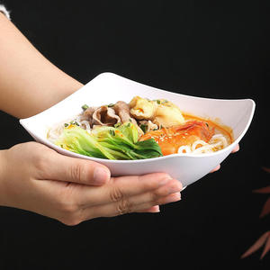 Tazón Cuadrado de Plástico para Sopa MU, Plato para Cena, Plato para Ensalada, Plato para Comida Occidental, Tazón para Fideos Fritos - Product Image 5