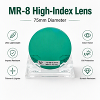 Lentille optique teintée dégradée Weishuo WS-06C, couleur vive, excellente coloration, revêtement HMC, verre de prescription à vision simple