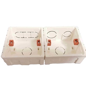 Manufacturer Electrical Plastic Fireproof PVC Surface Mount Wall Mounting 2 Gang Back Switch Box Junction Box