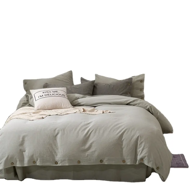 Sheet Pillowcase 100% Certified European Material Set 100 Flax Seed Linen Bedding