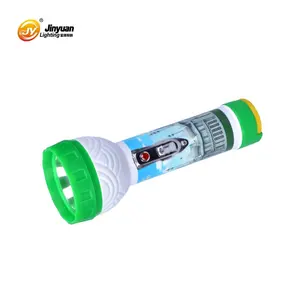 Trung Quốc Haneheld Torch Ánh Sáng Khô 2D Pin Nhựa Cơ Thể Pin Hoạt Động Đèn Pin