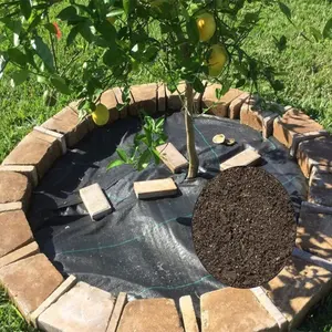 Atacado 4m * 6m quatro lados tecido de paisagem costurada pp tecido erva daninha cobertura de chão de plástico para colheita de azeitona