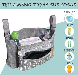 Bolsa Organizadora Multifuncional Personalizada de Poliéster para Guardería, Bolsa para Pañales y Cochecito para el Cuidado del Bebé, Bolsa Organizadora para Cochecito de Bebé - Product Image 5