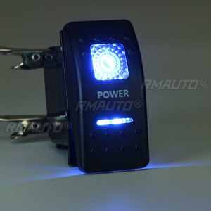 12V 24V Car Boat Caravan Rocker <b>Switches</b> <b>Waterproof</b> Rocker <b>Switch</b> Dual Blue LED <b>Light</b> Bar 4x4 Universal RIGHT Left SIDE <b>LIGHTS</b> - Product Image 3
