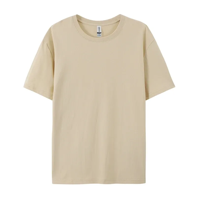 Toptan özelleştirme 100% saf pamuk beyaz t-shirt, erkek boy tshirt sıradan boş örme kumaş