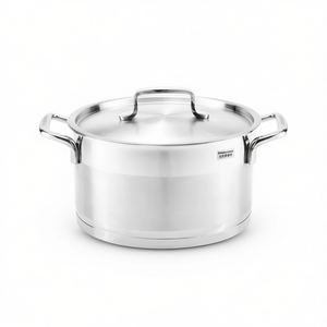 Meat Pot Crete Stainless Steel Roasting <b>Pan</b> With Lid For Cooking Meat And Vegetables - Product Image 2
