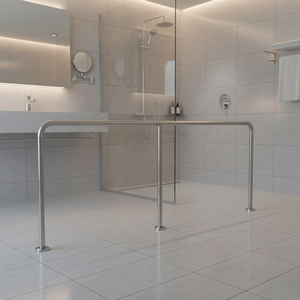 מעקה בטיחות מנירוסטה, התקנה על פני השטח, מחסום להולכי רגל, מעקה בטיחות, הגנה על קצוות, מחסומי תנועה - Product Image 1