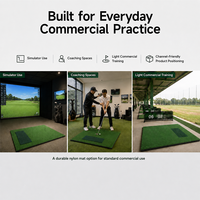 Tapis de frappe de golf en nylon commercial avec base EVA/NBR pour simulateurs, centres de formation et concessionnaires
