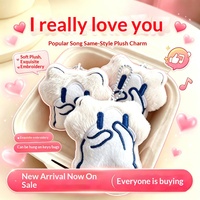 Porte-clés en peluche chat Meme Kawaii amusant, pendentif animal mignon, breloque en peluche douce et moelleuse pour adolescents, pour la décoration quotidienne des sacs, cadeau