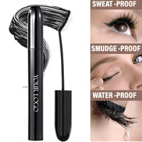 Mascara noir imperméable Extensions de cils 3D Mascara à fibres Mascara pour volume et longueur supplémentaires