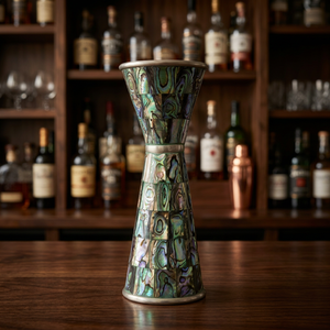 Stainless Steel Japanese Jigger With <b>Abalone</b> <b>Shell</b> Inlay - Product Image 5