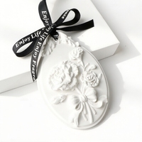 Diffuseur d'arômes Finru en pierre, fleur en porcelaine faite à la main, désodorisant suspendu pour voiture et armoire, parfum d'intérieur, huile essentielle