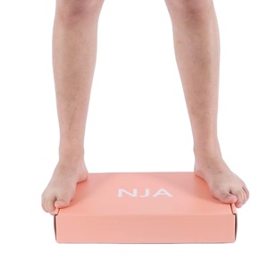 Custom logo pink Flat Gift packing clothes shipping carton Packaging Paper Folding mailer Box for Clothing shoes underwear