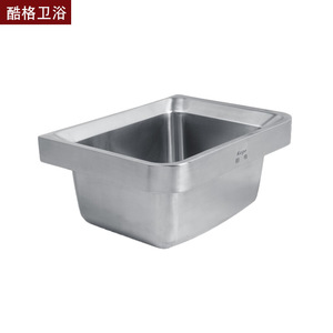 Lavabo carré en acier inoxydable à fixation murale, poli, facile à nettoyer, avec robinet personnalisé pour les toilettes des hôpitaux publics - Product Image 4