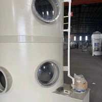 Tour de pulvérisation PP avec protection contre les surpressions pour le lavage des gaz inflammables