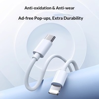 Câble de charge USB-A/USB-C compatible avec iPhone 11/12/13/16 Pro, charge rapide 15W PD et transfert de données, gel de silicone