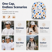 Casquette de baseball blanche imprimée avec patch chien pour le quotidien, le streetwear, les voyages et les activités de plein air – Casquette en sergé à 6 panneaux et visière incurvée