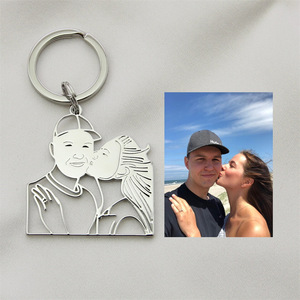 <span class=keywords><strong>Portachiavi</strong></span> Personalizzato in Acciaio Inossidabile con Design Graffiti per Bambini, Modello in Metallo Fatto a Mano, Regalo Placcato - Product Image 2