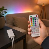 Contrôleur LED adressable avec synchronisation musicale, télécommande IR 38 touches, contrôle par application de groupes, pour éclairages de scène à LED pixel et accessoires d'éclairage
