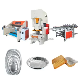 China takeaway automatic aluminum foil food container box plate pressing making machine