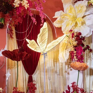 Nuevas alas de mariposa LED iluminadas, estilo moderno, accesorios decorativos para caminos, románticas, lámpara colgante, decoración de fondo para bodas, fiestas y banquetes. - Product Image 6