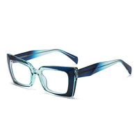 Lunettes anti-lumière bleue TR7001, monture en plastique à motif géométrique, branches à ressort personnalisées, pour myopie