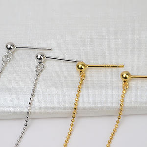 ต่างหูเงินแท้ S925 รุ่น Wenchi ลายดอกไม้ สำหรับทำต่างหูมุก DIY แบบเรียบง่าย ขนาด 8-10 มม. แบบกลวง กึ่งสำเร็จรูป รหัสสินค้า 15761 ขนาด 25 มม. - Product Image 2