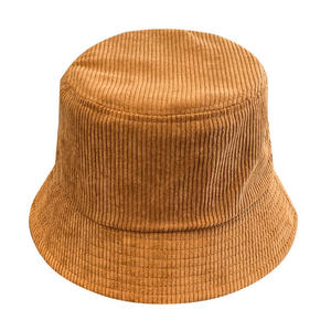 Casual Corduroy Fisherman Hat Embroidery Logo Women's Autumn Winter Small Batch Foldable <b>Large</b> Brim Sunshade Breathable Warm - Product Image 1