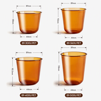 Gobelet froid jetable en PET de 300/360/400/500 ml, facile à emporter, calibre 89, pour boissons froides