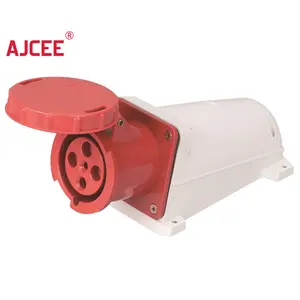 AJCEE ip67 63a 4pin 380v waterproof industrial sockets with CE