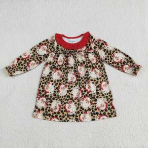 RTS Ropa Navideña con Estampado de Leopardo para Niñas, Vestido de Bebé, Traje de Burbuja, Conjuntos de Boutique, Ropa a Juego para Hermanas - Product Image 6