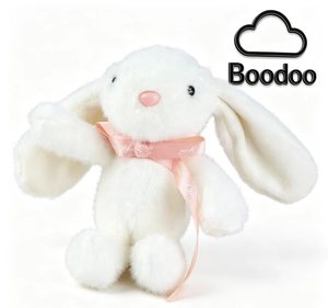 Nouvelle Peluche <span class=keywords><strong>Lapin</strong></span> Mignonne aux Grandes Oreilles en Tissu Coton PP Doux et Moelleux, Pendentif de Sac, Animal en Peluche Créatif de Machine à Pinces, Boodoo - Product Image 1