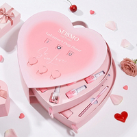 Coffret Cadeau de Vernis Gel Cœur pour la Saint-Valentin – Boîte de Luxe Rose pour Soins des Ongles et Cosmétiques – Emballage Cadeau PR en Forme de Cœur