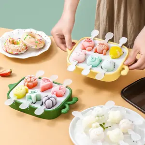 Molde de silicona rectangular para helados con diseño de animales <span class=keywords><strong>y</strong></span> frutas, ecológico, de grado alimenticio, novedad de verano <span class=keywords><strong>2022</strong></span> - Product Image 1