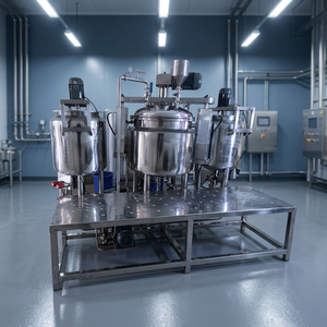 Système d'équipement de fabrication pour mélangeur émulsifiant sous vide industriel, homogénéisateur à cisaillement élevé, pour crèmes cosmétiques, lotions et shampoings - Product Image 2