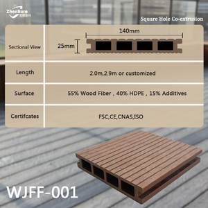 Plancher composite en <span class=keywords><strong>bois</strong></span> de bambou anti-UV à prix avantageux, <span class=keywords><strong>terrasse</strong></span> creuse en WPC - Product Image 2