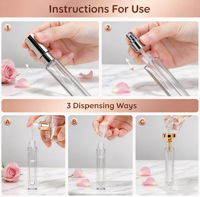Flacon de parfum en verre miniature portable anti-fuite 3ML 5ML 8ML 10ML 15ML, flacon pulvérisateur noir avec pompe