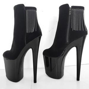 Botine Femme Talons Tacones Mujer 20CM Stripper Shoes Heels Ladies Tassel Pole Dance Shoes <b>Platform</b> Women's <b>Boots</b> - Product Image 6