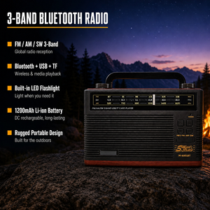 <span class=keywords><strong>Radio</strong></span> Retro AM/FM SW de 3 Bandas con Reproductor MP3, USB, TF, Recargable, 1200mAh, Altavoz Integrado de Plástico, Logotipo Personalizado de Fábrica OEM - Product Image 2