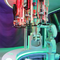 Robot barman automatique à 6 axes, distributeur de boissons, paiement par carte de crédit, construction métallique, 12 boissons alcoolisées pour bars, fêtes à domicile