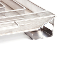 Générateur de fumée froide pour barbecue en acier inoxydable perforé de qualité alimentaire, personnalisable, avec panier de fumage carré à grille pour grillades extérieures
