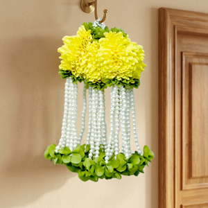 Guirnalda de Flores Artificiales de Fábrica, Material de Madera Sola con Perlas, Decoración Colgante para Interiores, Venta al Por Mayor - Modelo - Product Image 2