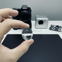 Lentille ménisque personnalisée de 26 mm, bord de 3 mm, verre optique multicouche pour microscope, pour équipement de test de réparation mobile, OEM