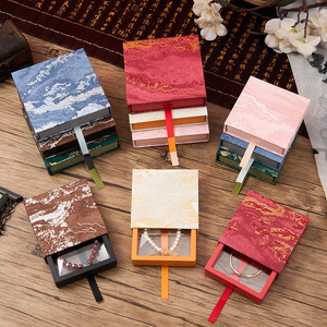 七彩纸质首饰盒高档pe膜悬浮包装盒时尚首饰盒手链收纳 - Product Image 2