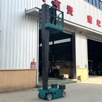 Plateforme élévatrice aérienne pour entrepôt, 4m 6m, élévateur à mât vertical autopropulsé, élévateur à mât unique pour l'installation