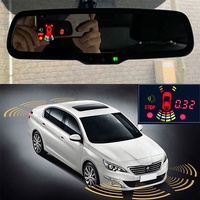 Sensores de Aparcamiento GreenYi con Monitor de Atenuación Automática de Espejo con Sistema de Detección de Radar de 4/8 Sensores LED para Aparcamiento Automático