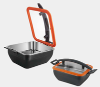 Réchaud de buffet en acier inoxydable de qualité supérieure pour hôtel, réchaud de buffet commercial, pot thermique, réchaud de buffet chauffé