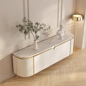 Leicht Luxuriöser Konsolenschrank, Minimalistischer Steinplatten-Esszimmer-Sideboard für Wohnzimmer und TV-Schrank - Product Image 3
